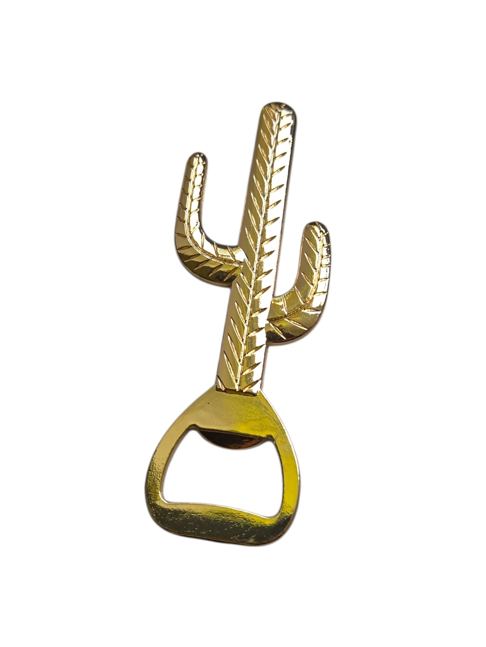 New Cactus Bottle Opener - Gold Tone